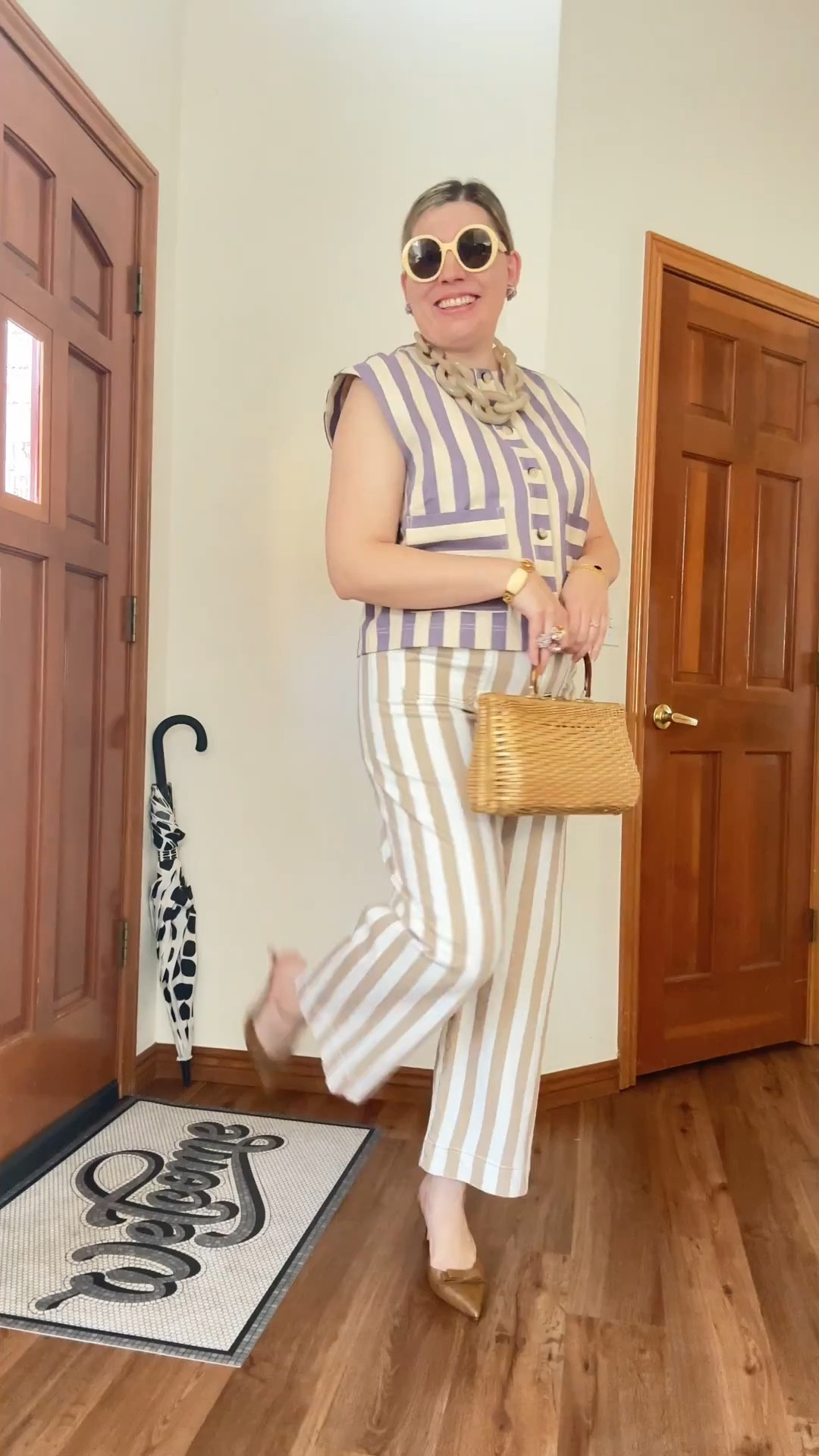 Tropical Luxe - Look 8
A curated style series

If I could only wear one pattern for the rest of time it would obviously be stripes. Don’t make me actually do this, though. I can give up patterns - they are my love language.

Top - FRNCH
Pants - Maeve by Anthropologie
Bag - Vintage
Sunglasses - Gucci 
Necklace - Tuckernuck 
Earrings & Ring - Oscar de la Renta
Bracelets - Rocksbox & Vintage
Shoes - Dillards

If I had to pick my favorite season it would absolutely be RESORT! Okay, so it’s a clothing season and not a weather season- fine, be more specific next time. But truly, if I could only wear one type of clothing again it would be beach-ready resort pieces. Too bad I live in a land-locked state. lol

Comment SHOP below to receive a DM with the link to this post on my LTK ⬇ https://liketk.it/5Zr5s

#LTKootd #LTKSeasonal #LTKSaleAlert