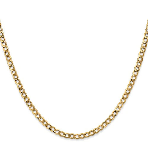 Gold Curb Chain - 3.35mm | Smith and Mara, LLC