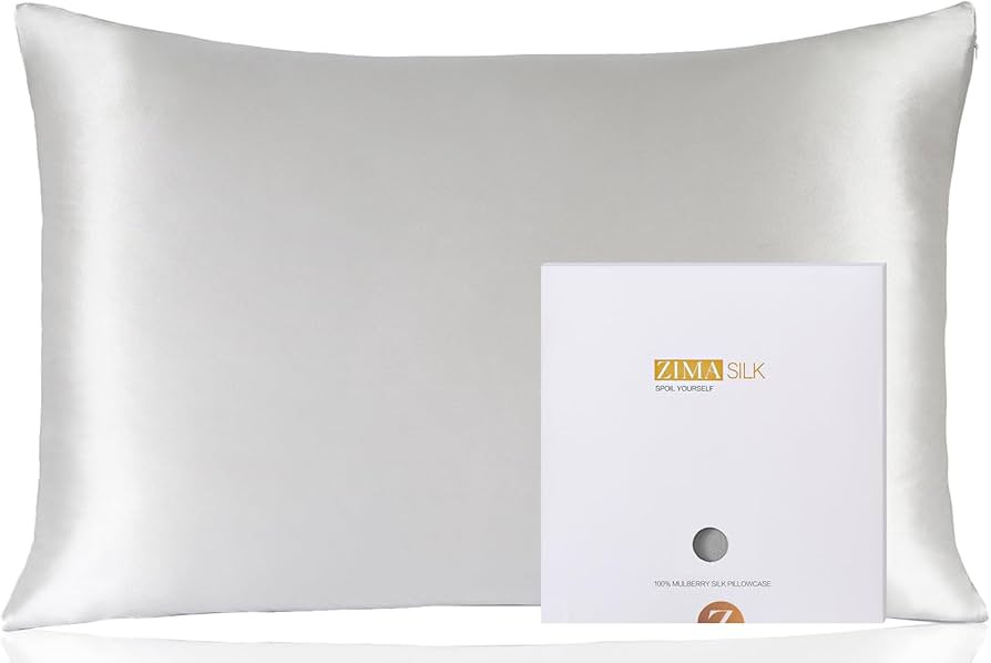 ZIMASILK 100% Pure Mulberry Silk Pillowcase for Hair and Skin Health,Soft and Smooth,Both Sides P... | Amazon (US)