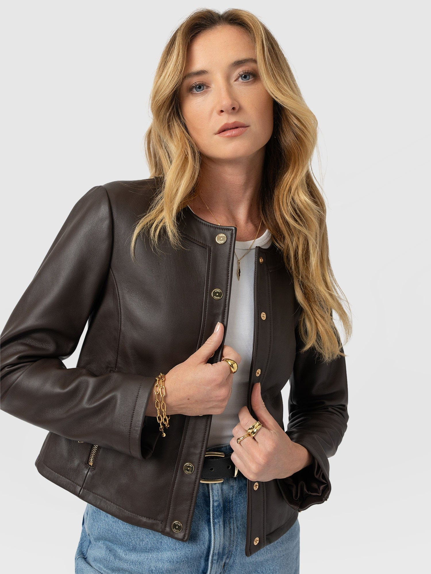 Skye Jacket - Chocolate | Saint + Sofia