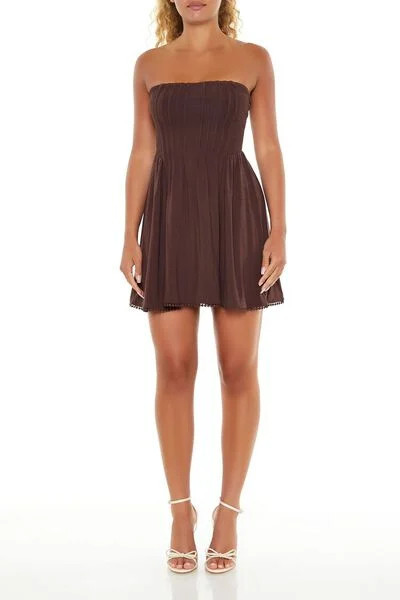 Pom Pom Strapless Mini Dress | Forever 21