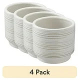 (4 pack) Better Homes & Gardens 8" x 8" x 7" Round White Ceramic Teramo Plant Planter | Walmart (US)