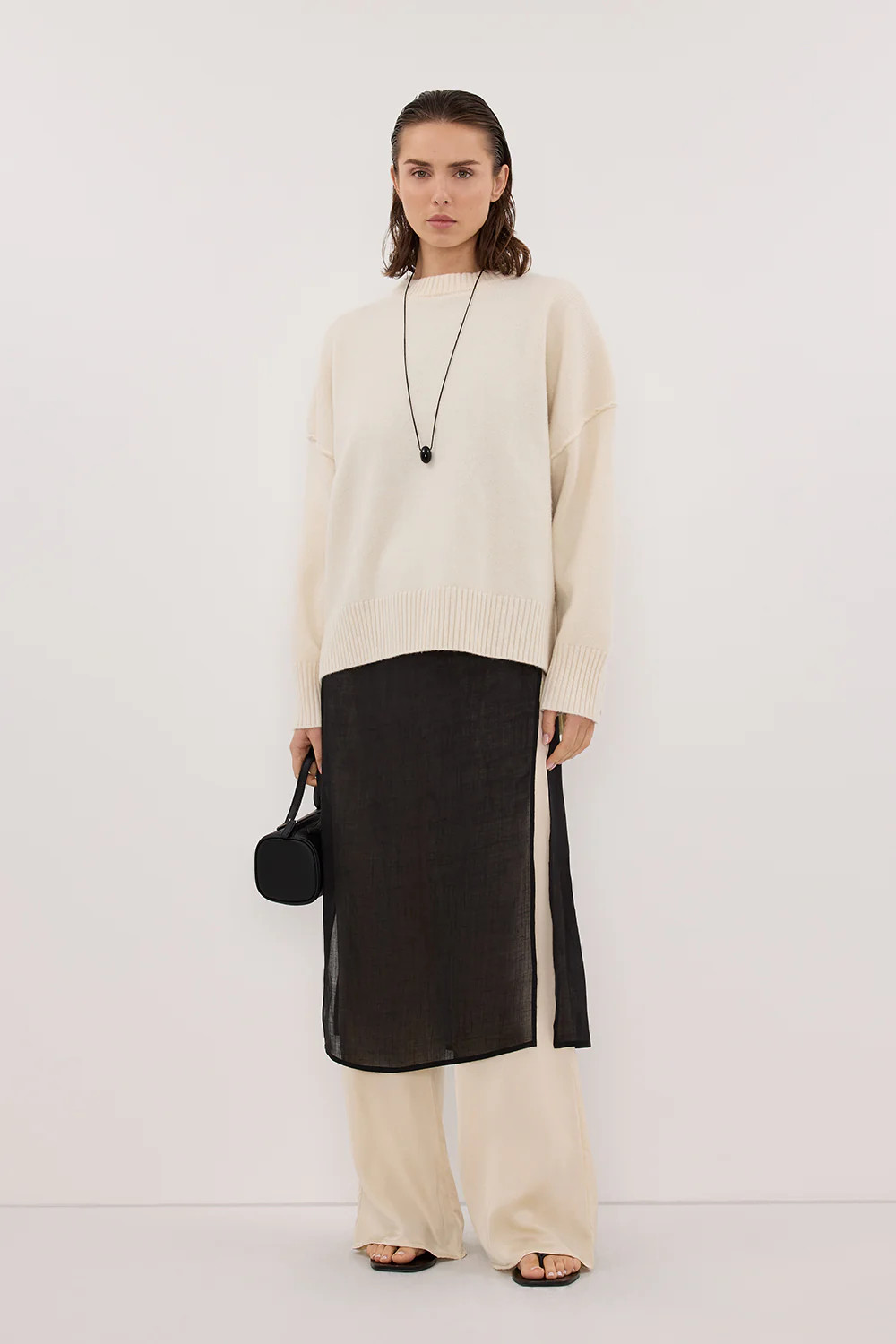 PAIGE CREAM WOOL KNIT JUMPER | DISSH