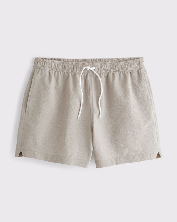 Pull-On Micro-Texture Swim Trunk | Abercrombie & Fitch (US)