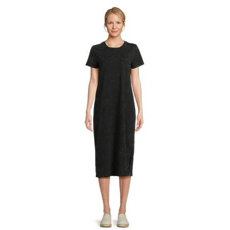 Time and Tru Women's T-Shirt Midi Dress, Sizes XS-XXXL | Walmart (US)