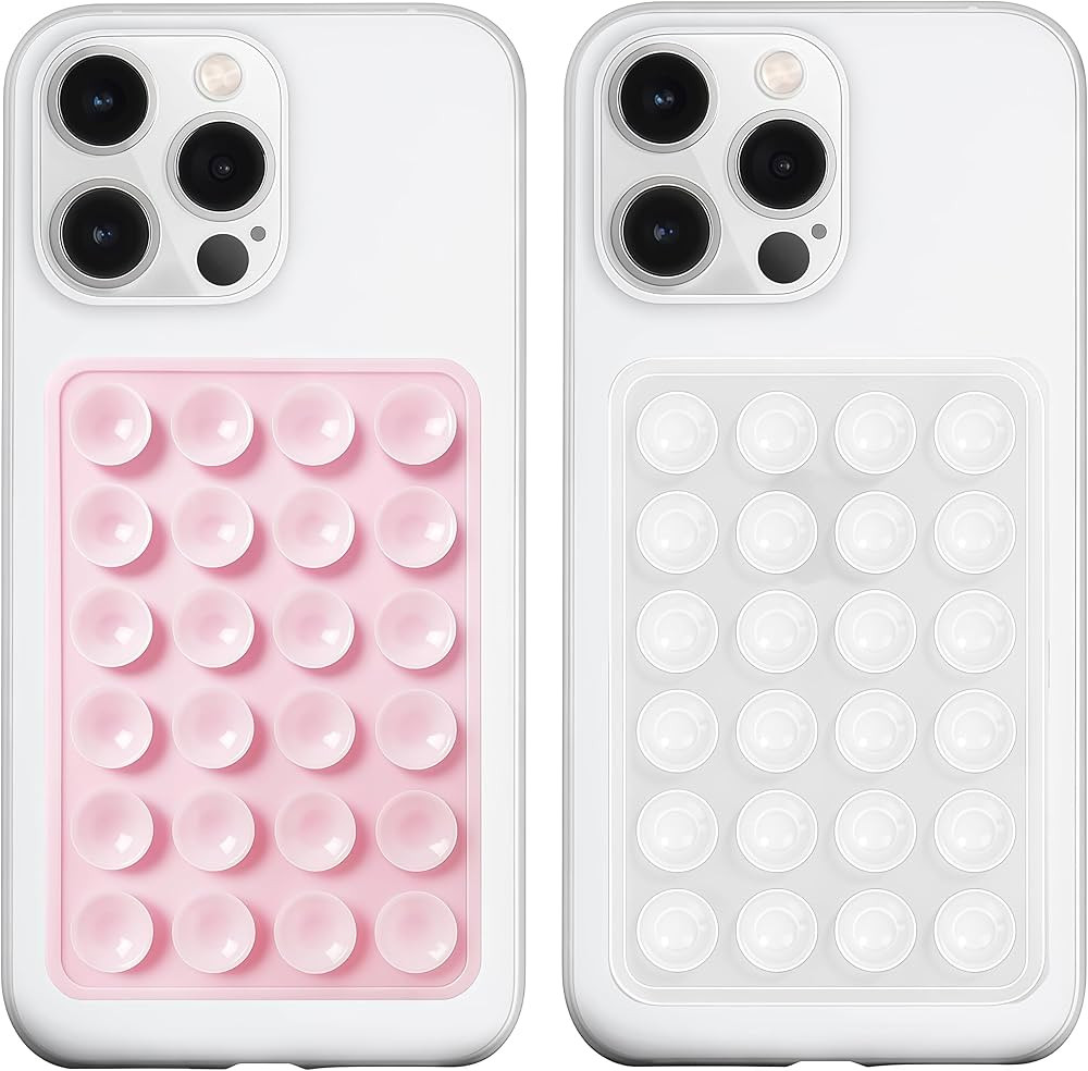 LvShuLiangPin Anteel 2 Pack Silicone Suction Phone Case Mount, Silicon Adhesive Phone Grip for Sm... | Amazon (US)