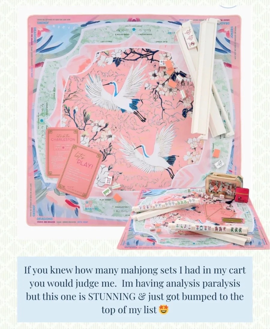 How stunning is this mahjong mat 😍 the colors are perfect!

#LTKHome #LTKdayinmylife