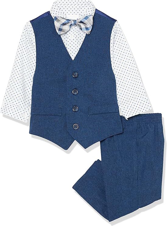 Van Heusen Baby Boys' 4-Piece Formal Set, Vest, Pants, Collared Dress Shirt, and Tie | Amazon (US)