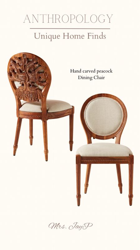 Wood carved dining chairs. Unique dining chairs. 

#LTKhome