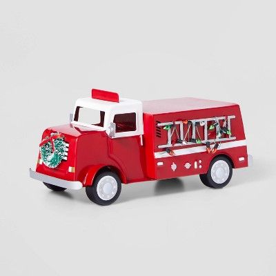 Small Metal Fire Truck Decorative Figurine Red - Wondershop™ | Target