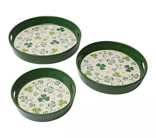 Make Your Selection: Temp-tations Seasonal Set of 3 Round Nesting Platters | QVC