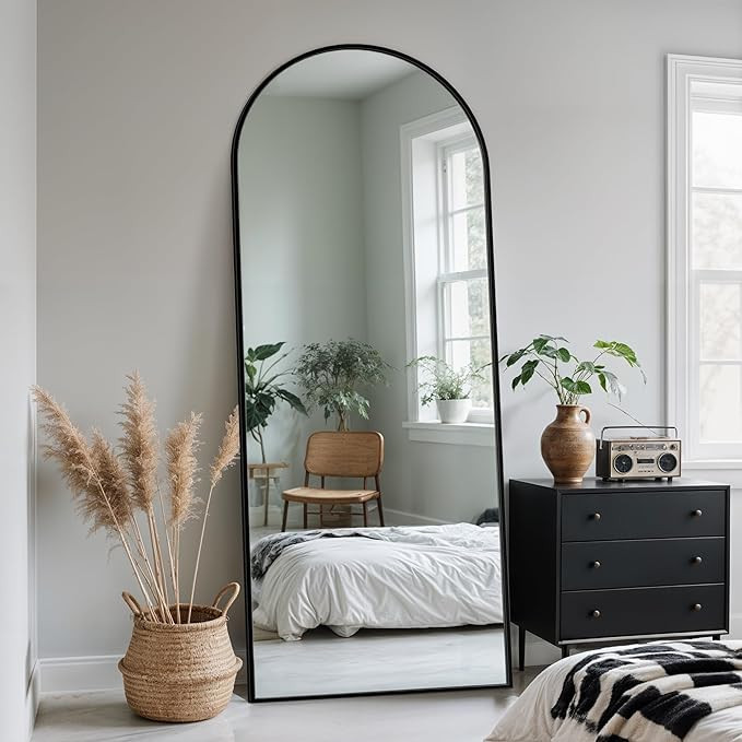 Full Length Mirror, 58" x 18.5" Arched Full Body Mirror Large Standing Floor Mirrors, Mirrors for... | Amazon (US)