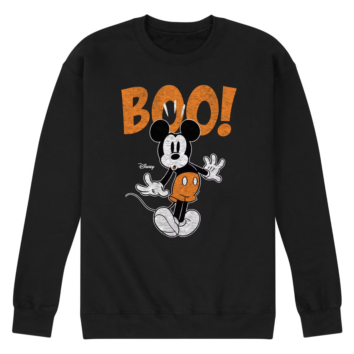 Men's - Disney - Mickey Mouse Halloween Boo Graphic Fleece Sweatshirt | Target
