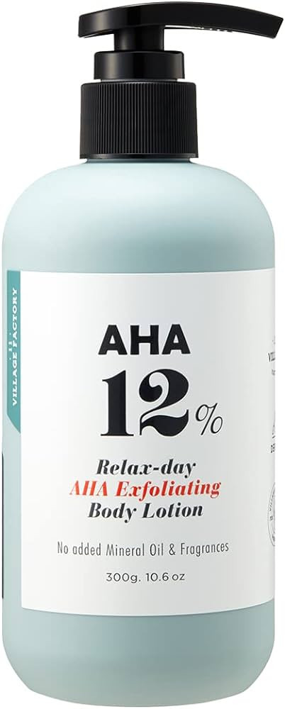 VILLAGE11FACTORY AHA 12% Body Lotion, Exfoliating & Rejuvenating Formula with 12% Glycolic Acid a... | Amazon (US)