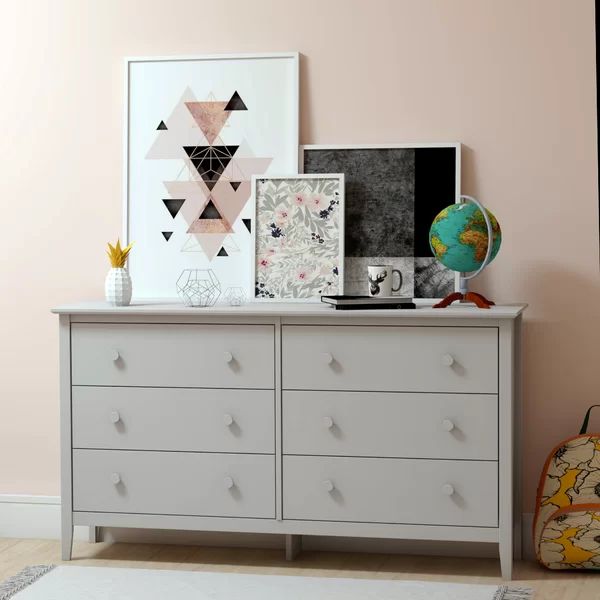 Husby Simplicity 6 Drawer Double Dresser | Wayfair Professional