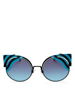 Fendi Round Cat Eye Sunglasses, 53mm | Bloomingdale's (US)