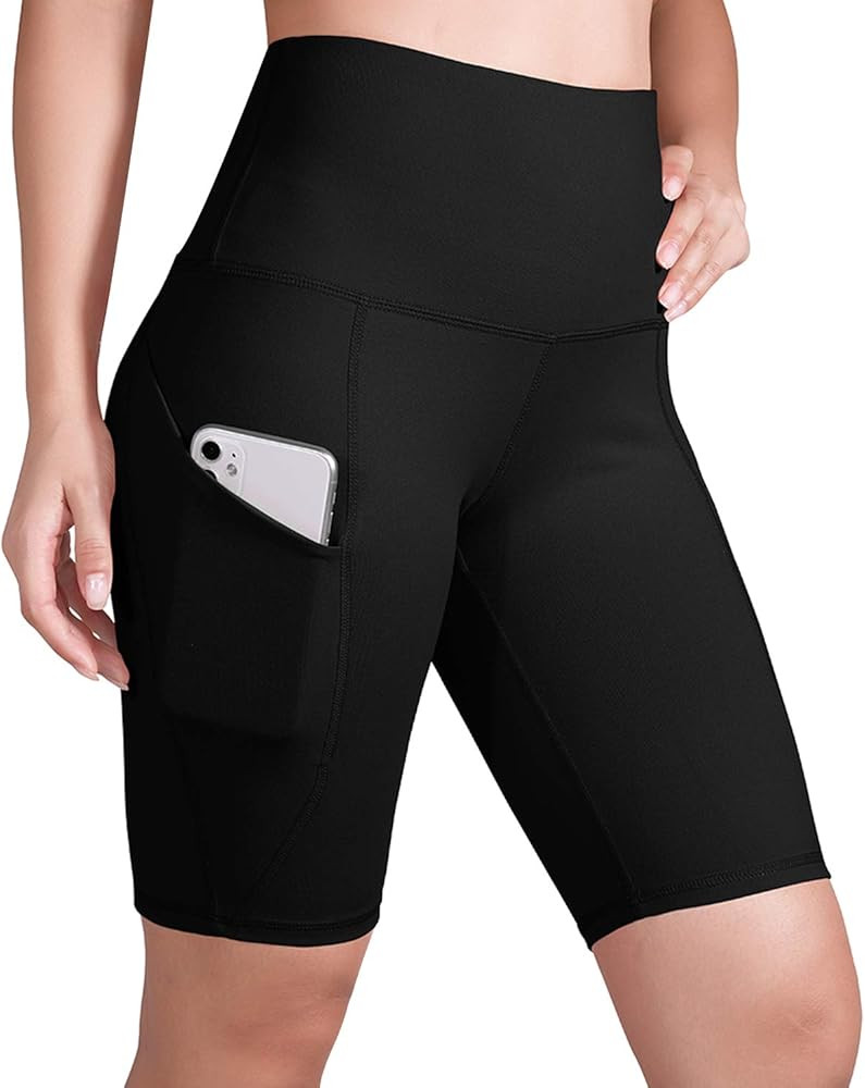 ODODOS High Waist Out Pocket Yoga Short Tummy Control Workout Running Athletic Non See-Through Yo... | Amazon (US)