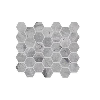 American Olean  Night Jewel 9-in x 11-in Honed Natural Stone Marble Hexagon Floor and Wall Tile | Lowe's