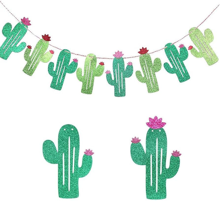 9.8ft Fiesta Cactus Banner Cactus Party Decorations Bachelorette Graduation Party Garland Backgou... | Amazon (US)