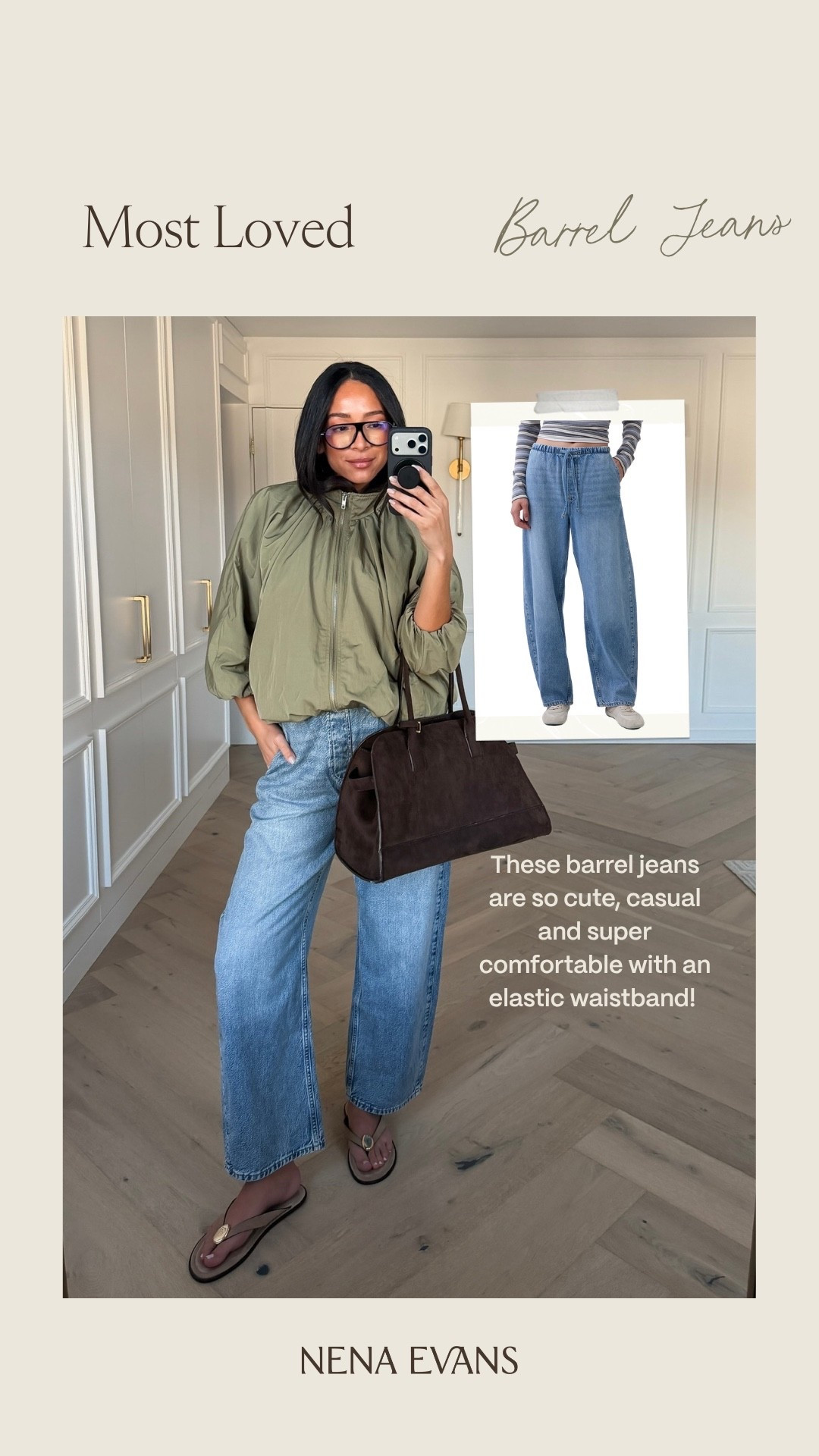 Most loved last week 🤍 These barrel jeans are so cute, casual and super comfortable with an elastic waistband! Wearing size S jacket and size M barrel jeans 

summer fashion, summer style, summer outfit, casual outfit, weekend outfit, mom outfit, postpartum outfit, jeans, gap outfit, gap jeans

#LTKSeasonal
