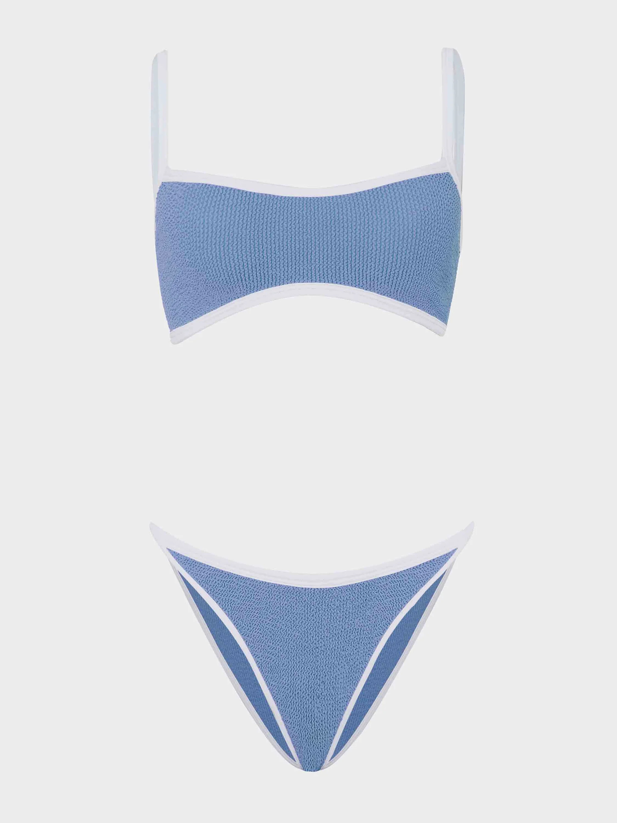 Tyler Bikini - Cornflower/White | HUNZA G