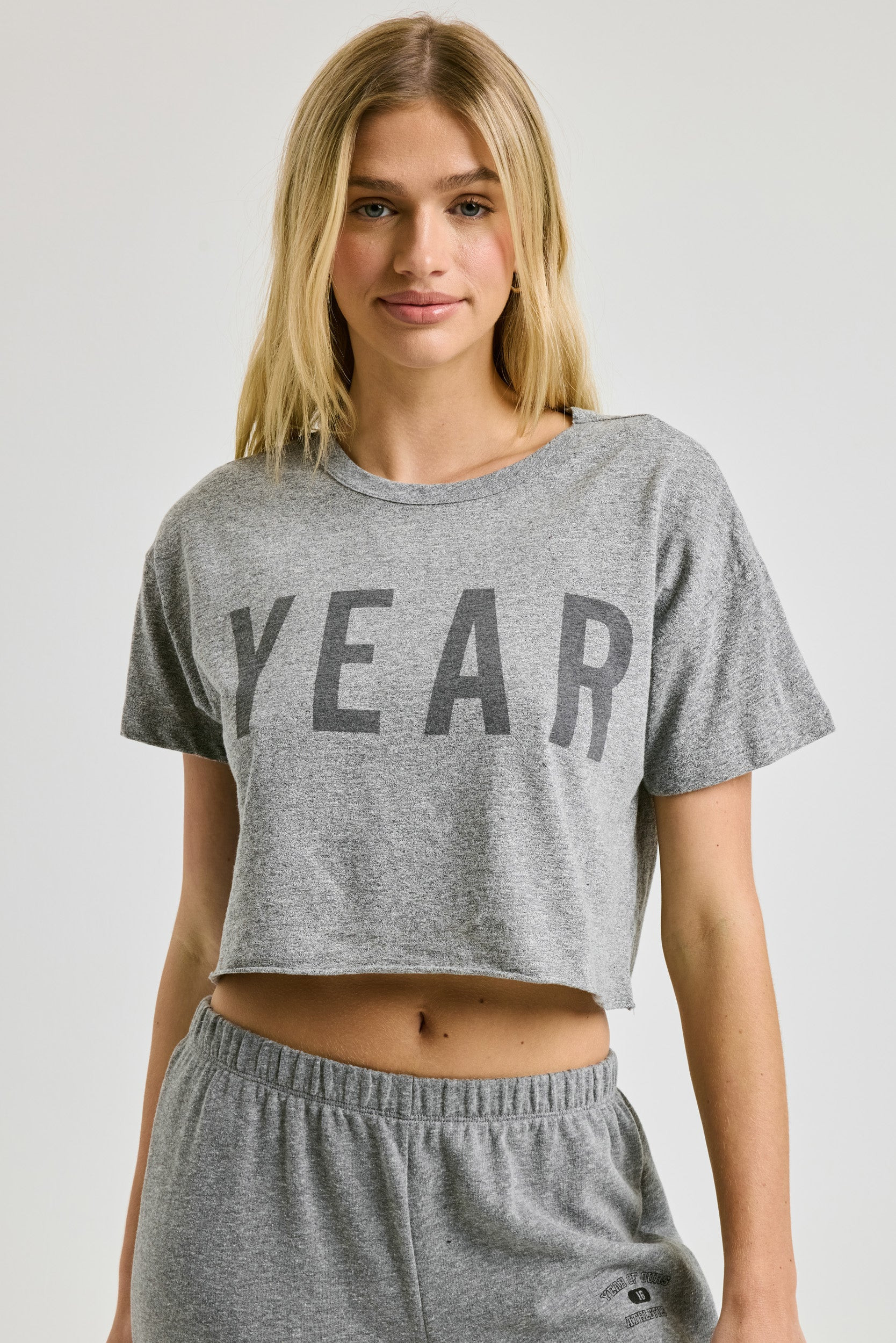 Cropped Tee w/ YEAR Print | Year of Ours