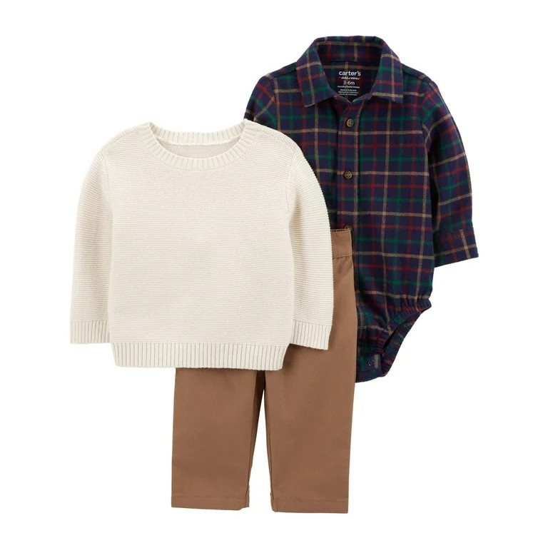 Carter's Child of Mine Baby Boy Outfit Set, 3-Piece, Sizes 0/3-24 Months - Walmart.com | Walmart (US)