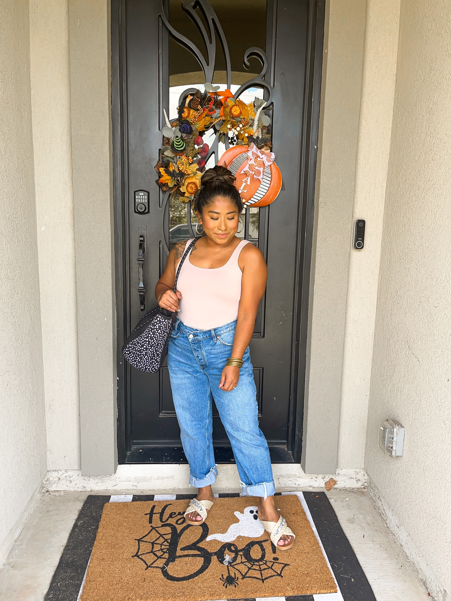 Outfit of the day! (Exact top & bottoms are sold out so I linked similar) jeans-4 (27) top-small sandals 6.5

#LTKSeasonal #LTKsalealert #LTKstyletip