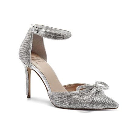 INC Womens Lidani 2 Rhinestone Bow Dress Heels Silver 5 Medium (B M) | Walmart (US)
