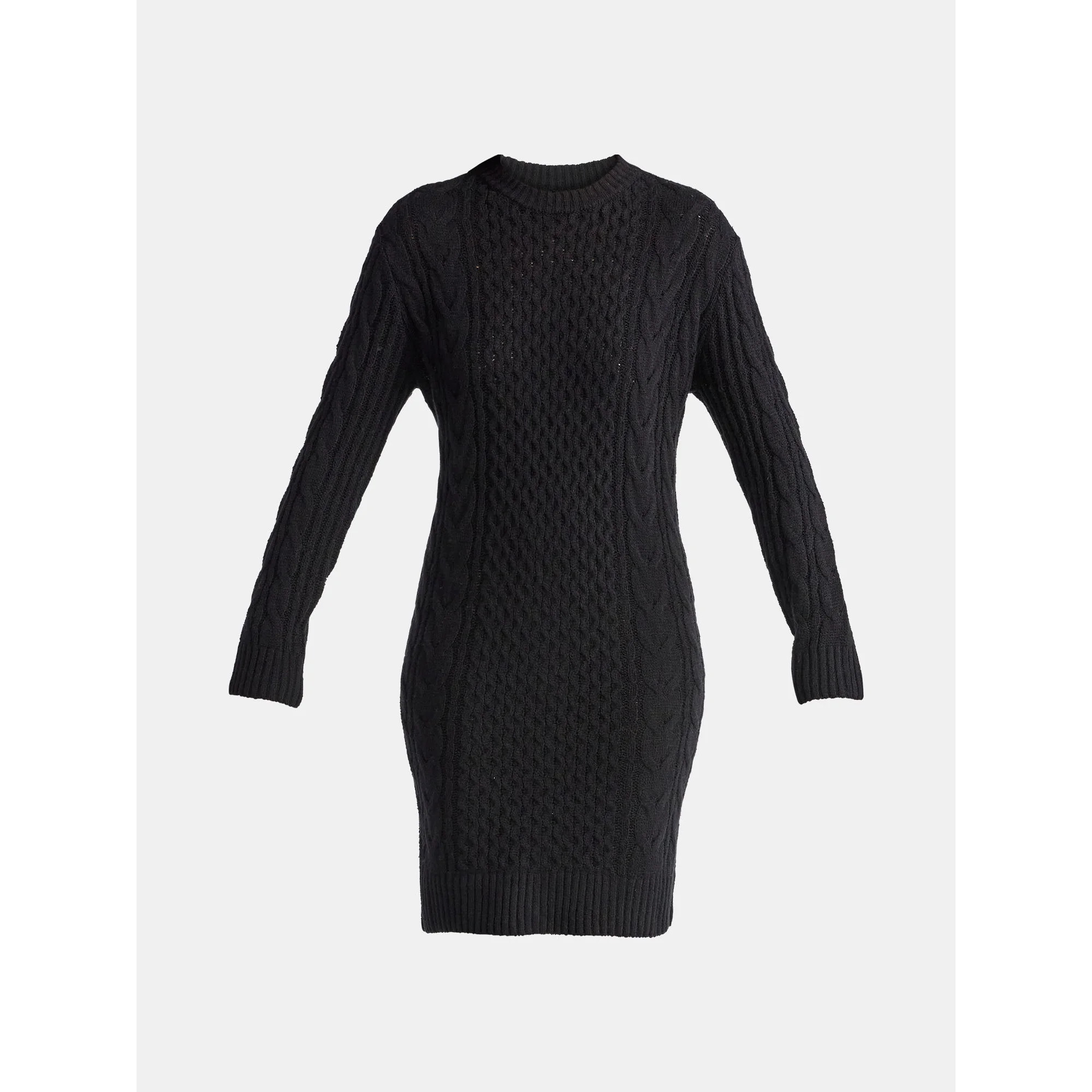 Time and Tru Women's Cable Knit Sweater Dress, Sizes XS-XXL | Walmart (US)
