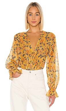 Tularosa Adine Bodysuit in Golden Rose Floral from Revolve.com | Revolve Clothing (Global)