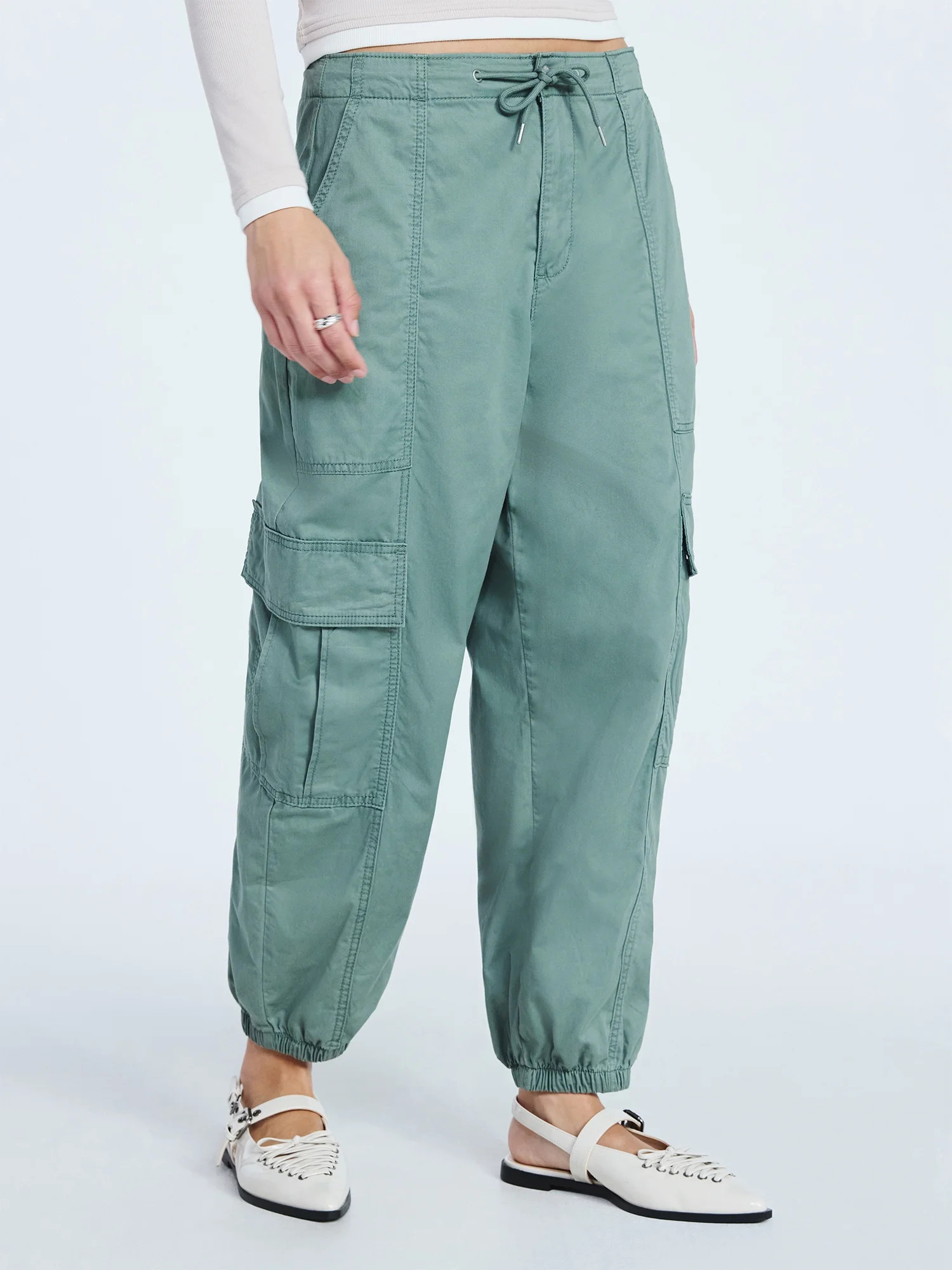 Scoop Women’s and Women's Plus Cotton Utility Jogger Pants, Sizes XS-4X | Walmart (US)