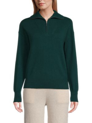 Cashmere Quarter Zip Sweater | Saks Fifth Avenue OFF 5TH