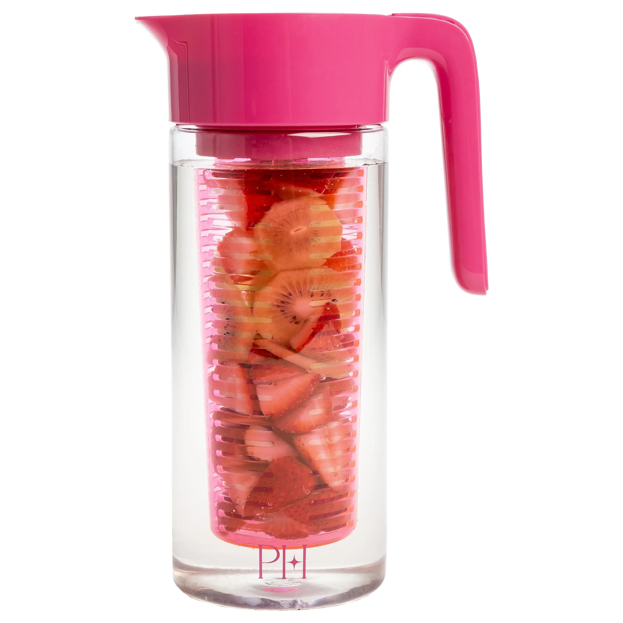 Paris Hilton Water Infusion Pitcher, Fruit Infuser with Removable Lid, 2.25 Qt., Pink | Walmart (US)