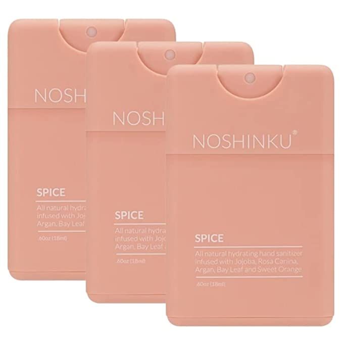 Noshinku Spice (Sweet Orange + Bay Leaf) Refillable Pocket Hand Sanitizer 3-Pack | Organic Antiba... | Amazon (US)