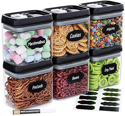 Chef's Path Airtight Food Storage Container Set - 6 PC Set/All Same Size - Labels & Marker - Kitc... | Amazon (US)