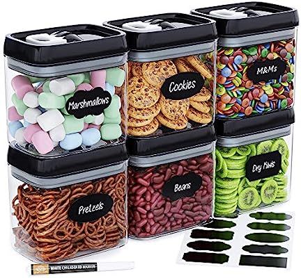 Chef's Path Airtight Food Storage Container Set - 6 PC Set/All Same Size - Labels & Marker - Kitc... | Amazon (US)