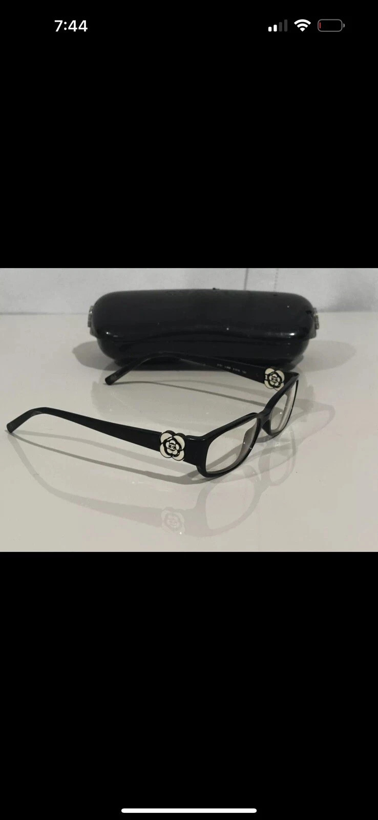 Chanel 3131 888 Eyeglasses Glasses Black w/ White Camellia Flower 51mm (Small) | eBay US