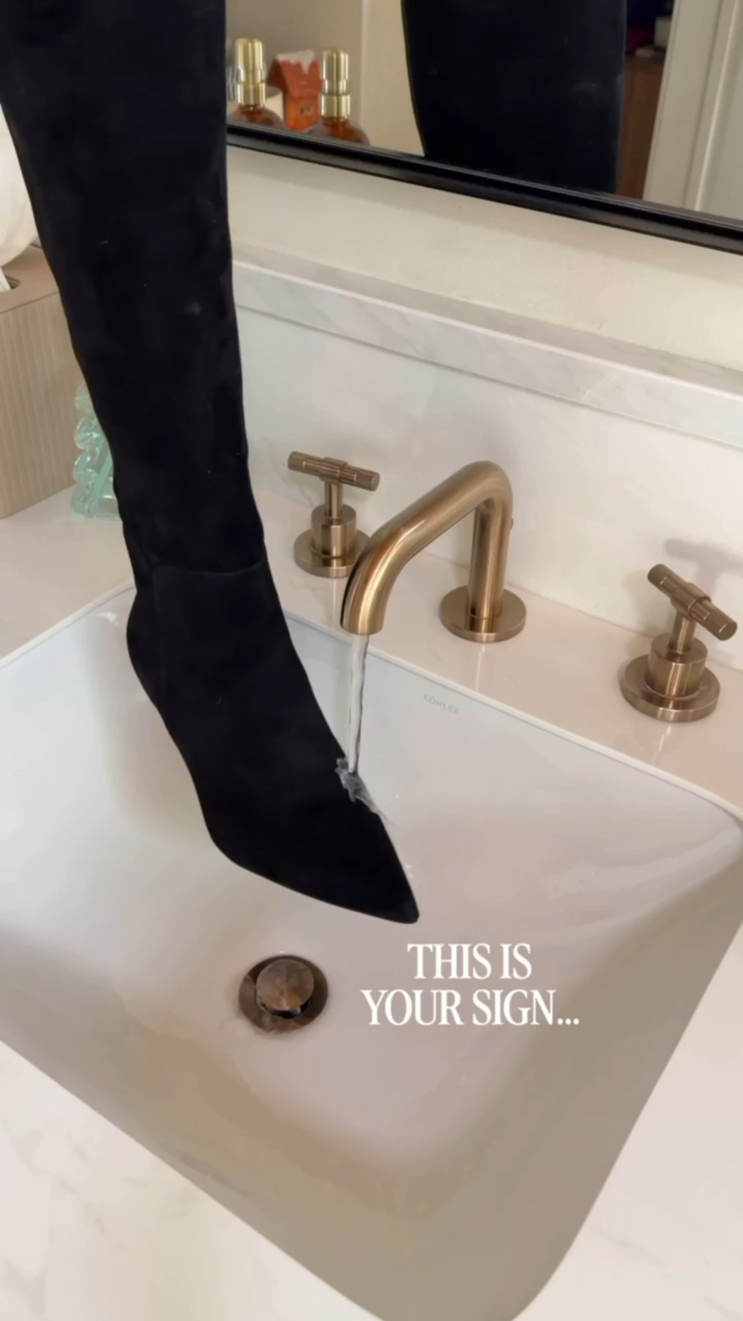 This spray comes in so handy! I used it in the summer for my kids, tennis shoes and it worked so well. It's perfect to protect your boots, especially since those typically cost more. Bring on the colder months!

Boots shoes, shoe protector, soap, dispenser, tissue holder Amazon brass faucet, Brizo

#LTKFindsUnder50 #LTKSaleAlert #LTKHome