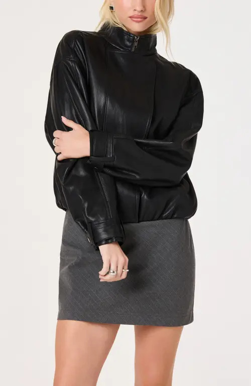 ASTR the Label Jett Faux Leather Jacket in Black at Nordstrom, Size Small | Nordstrom