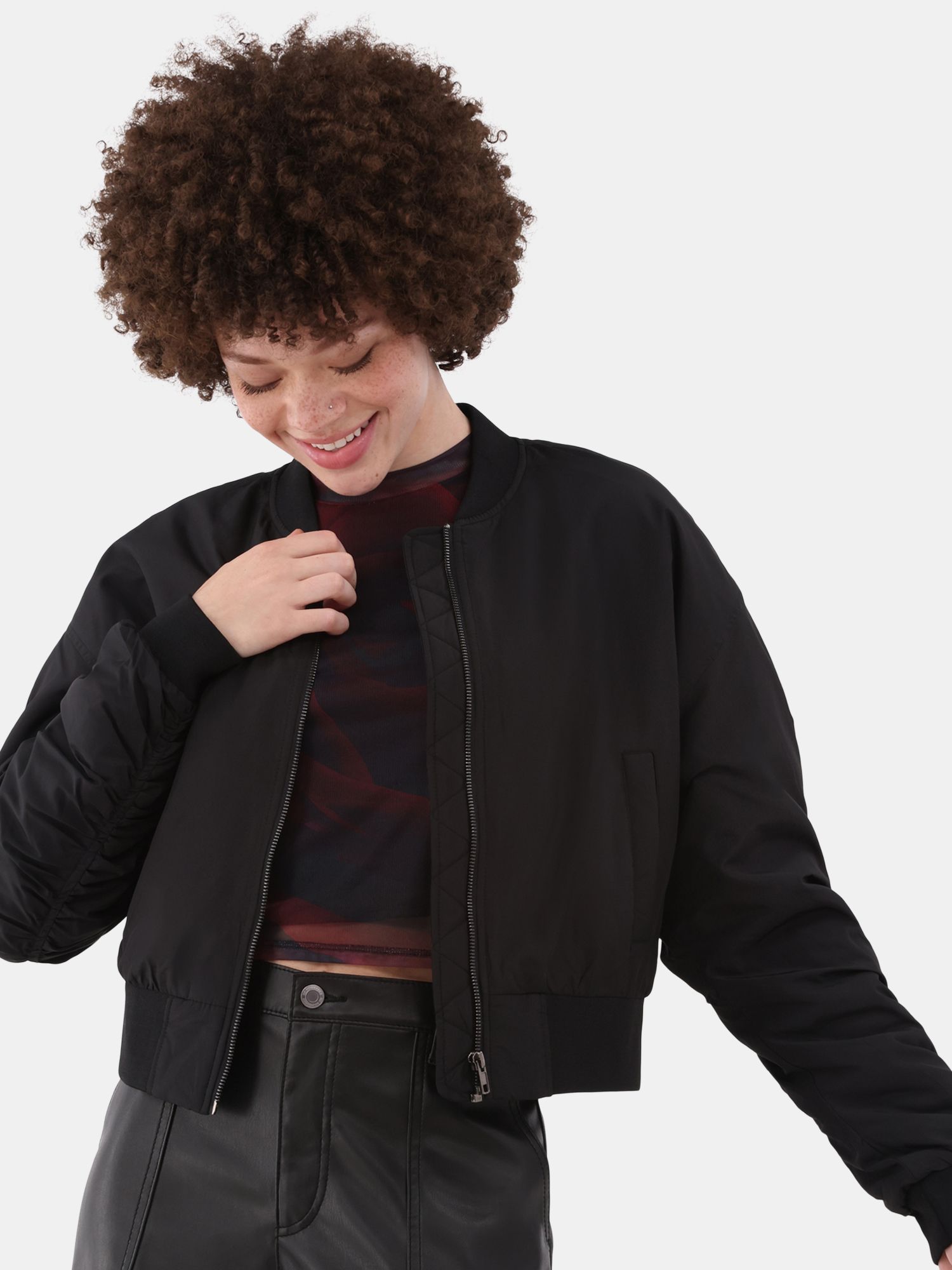 No Boundaries Bomber Jacket, Women’s | Walmart (US)