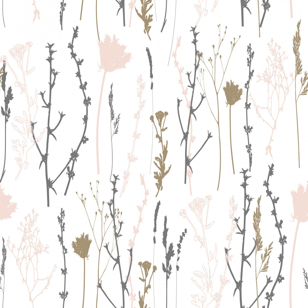 Floral Stems Silhouette Pattern - Sample Kit | Wunderwall