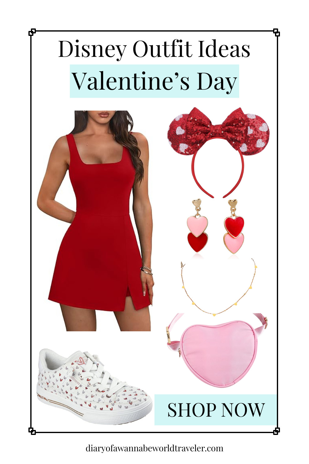This Valentine’s Disney outfit is romantic, chic, and perfect for a park day filled with pinks and reds! 💕✨ Featuring soft Valentine’s colors and comfy park-ready pieces, this look is ideal for a February Disney trip, couple photos, or a fun girls’ day at the parks. Perfect for Disney trips, Valentine’s Day outfits, or cute park style without being character-themed. Shop the full Valentine’s Disney look below and save this for your next trip!

Valentine’s Disney outfit, Valentine’s outfit Disney, pink Disney outfit, red Disney outfit, Disney Valentine outfit, Disney trip outfit, cute Disney outfit, comfy Disney outfit, February Disney outfit, romantic Disney style, couple Disney outfit, Disney vacation outfits 

 #LTKootd #LTKTravel