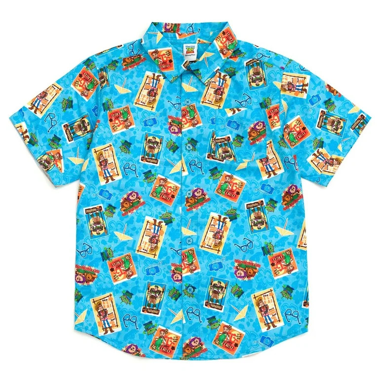 Disney Toy Story Woody Buzz Lightyear Jessie Hawaiian Button Down Shirt Toddler to Big Kid | Walmart (US)