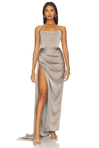 Katie May Bita Gown in Metal from Revolve.com | Revolve Clothing (Global)