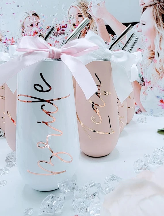 Bridesmaid Proposal Gift Stemless Champagne Flute 6oz | Etsy | Etsy (US)