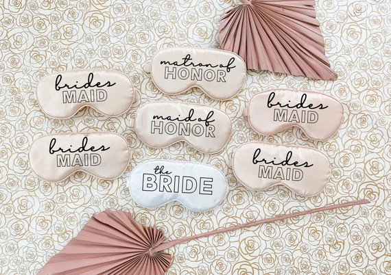 Bridesmaid Sleepmasks for the Bridal Party Satin Sleep Masks - Etsy | Etsy (US)