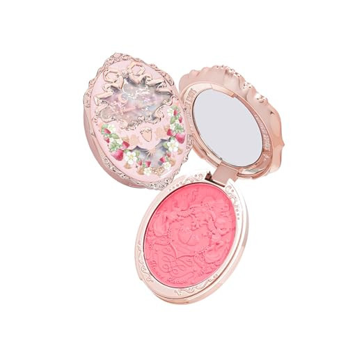 Flower Knows Violet Strawberry Rococo Embossed Blush,Pink Matte Finish,Buildable & Blendable Makeup Blush for cheeks,Soft & Long-lasting for Girls & Women(G01 Romantic Blossom,4.6g) | Amazon (US)
