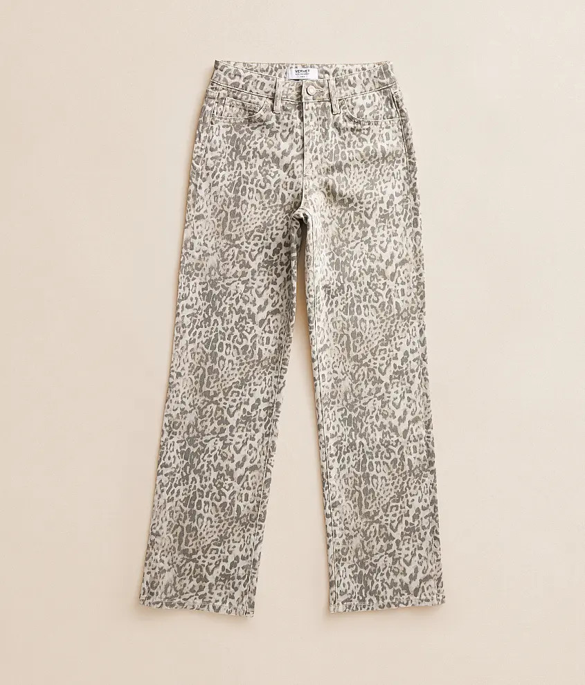 Girls- Mini Olivia Leopard Wide Jean | Buckle