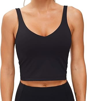 THE GYM PEOPLE Womens' Sports Bra Longline Wirefree Padded with Medium Support | Amazon (US)